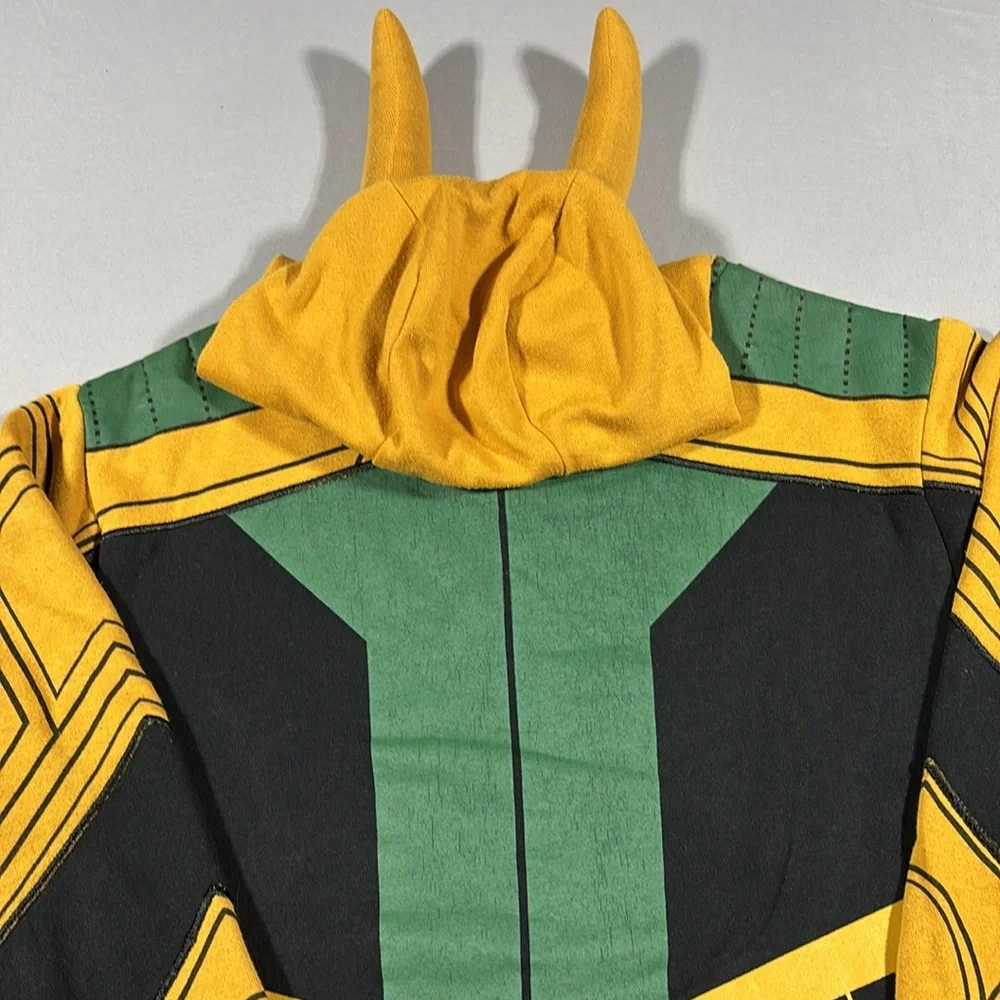 Marvel Loki Hoodie with High Collar and Horns S/M Unisex - Picture 8 of 8